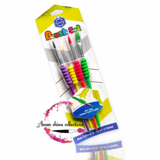Soft Grip Paint Brush Set 4Pcs