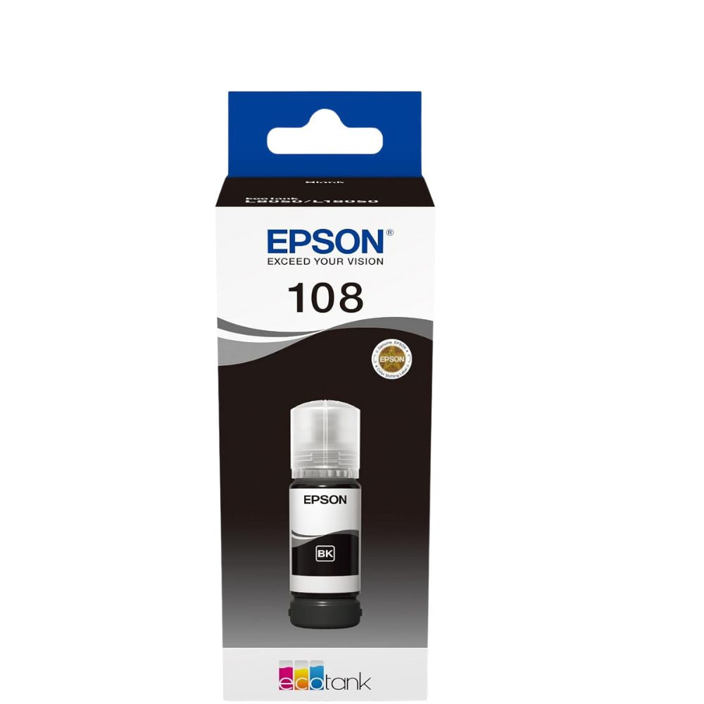 Epson Eco Tank Ink 108 Cyan Megenta Yellow Black  L18050 / L8050