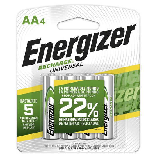Energizer Rechargeable Power Plus AA Batteries Pack of 4