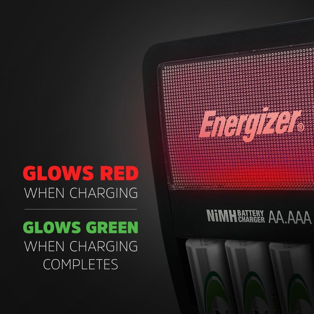 Energizer Charger Maxi for AA & AAA Batteries With 4 AA Rechargeable Batteries
