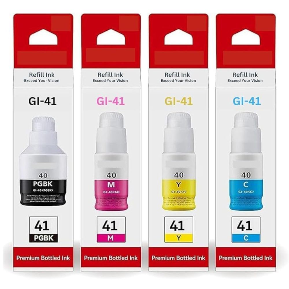 G3470 G4470 Color Ink Set GI-41 Compatible With Cann Pixme Printers - Pixma G2420 G2430 G2460 G2470 G3420 G3430 G3460 G3470 G4470