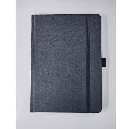 Diary Notebook With Elastic Band A5, Black - Single Line