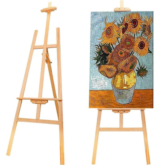 Wooden Easel Stand 175 CM Wooden Display Stand Artist Easel - Portable Lyrical Painting Frame,