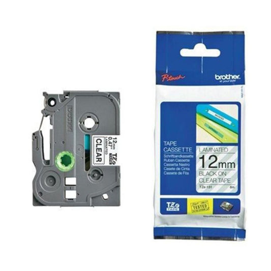 Brother TZ-131 12mm Black on Clear Labelling Tape