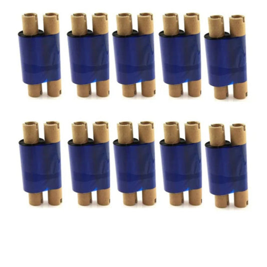 10pcs Wax Ribbon 55mm x 74m with 1/2 inch core wax out for Barcode Printers