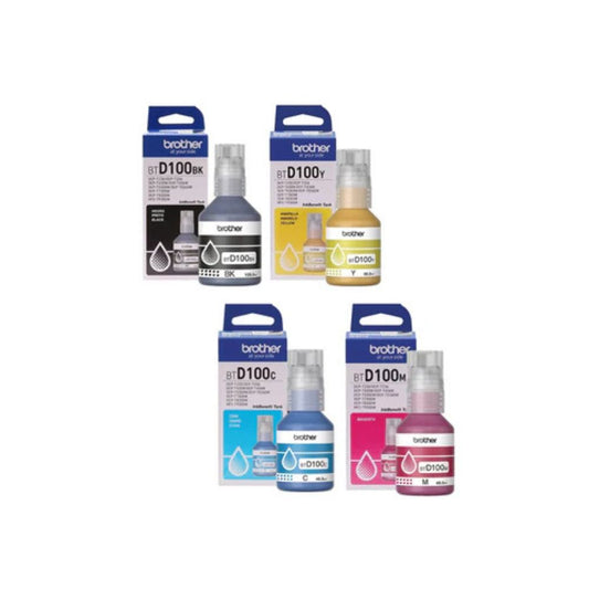 Brother Genuine BTD100 4-color Ink set for DCP-T730DW T830DW T930DW
