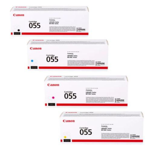 Canon 055 4-Color Set Toner Cartridge for i-Sensys LBP660 and MF740C Series