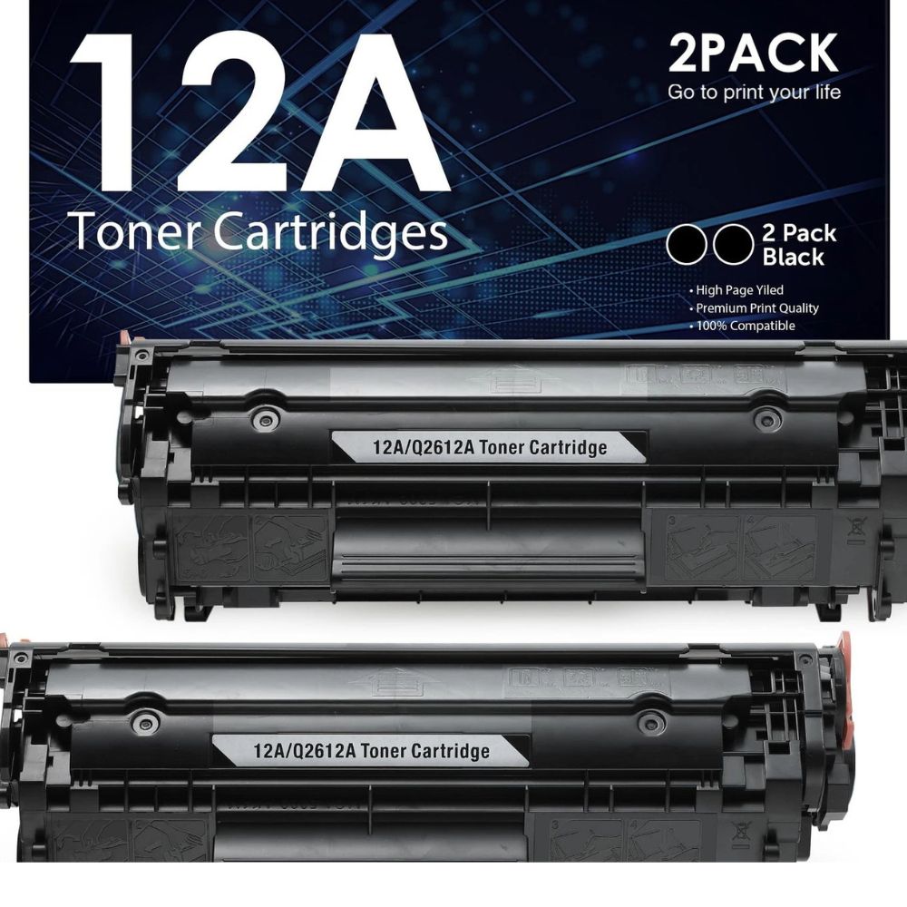 2PCS 12A Toner Cartridge Q2612A for for HP Laserjet 1018 1020 3015 3030