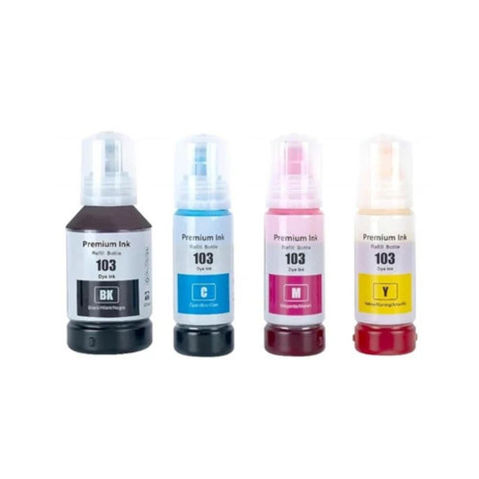 4-Color 103 Compatible refill ink suitable for EcoTank L1110 L3100 L3101 L3110 L3111 L3150 L3151 L3160 L5190