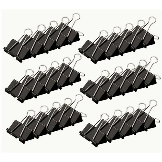 Binder Clips Pack Of 12 All Sizes– Marina Stationers