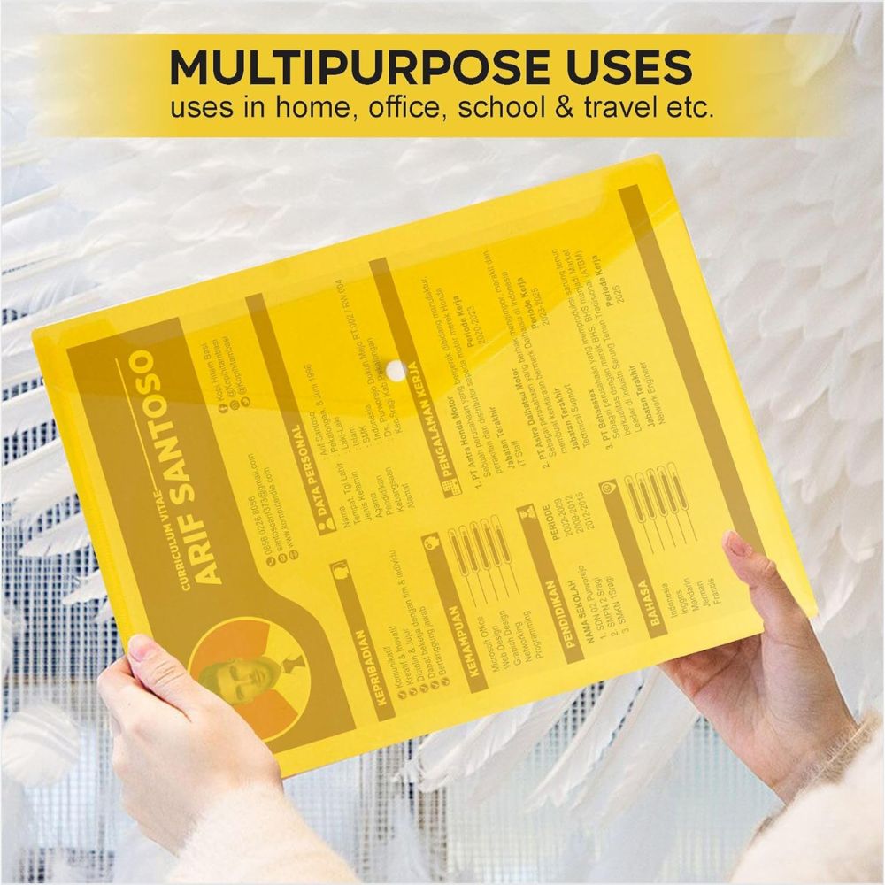 thumbnail image 2 of Bantex A4 Document Wallets Transparent Polypropylene Film 45µ Pack Of... 2 of 12