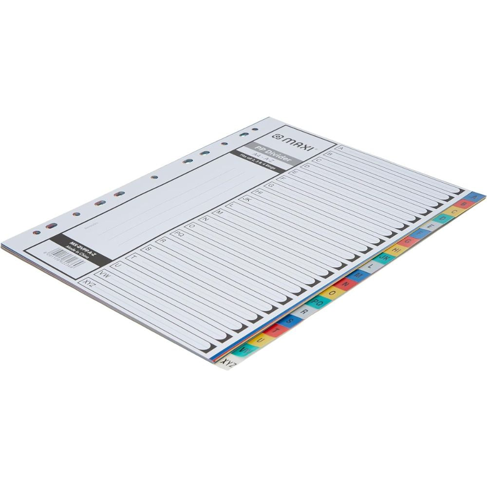 File Separator Divider A4 PVC AtoZ– Marina Stationers