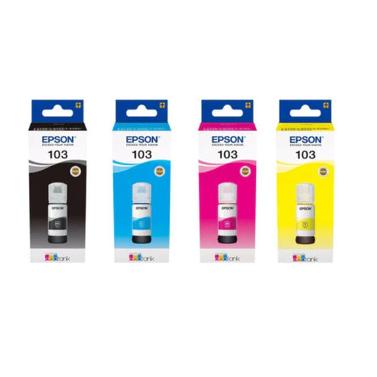 EPSON EcoTank 103 4-Colour Ink set for Epson L1110 L3100 L3110 L3150 L5190