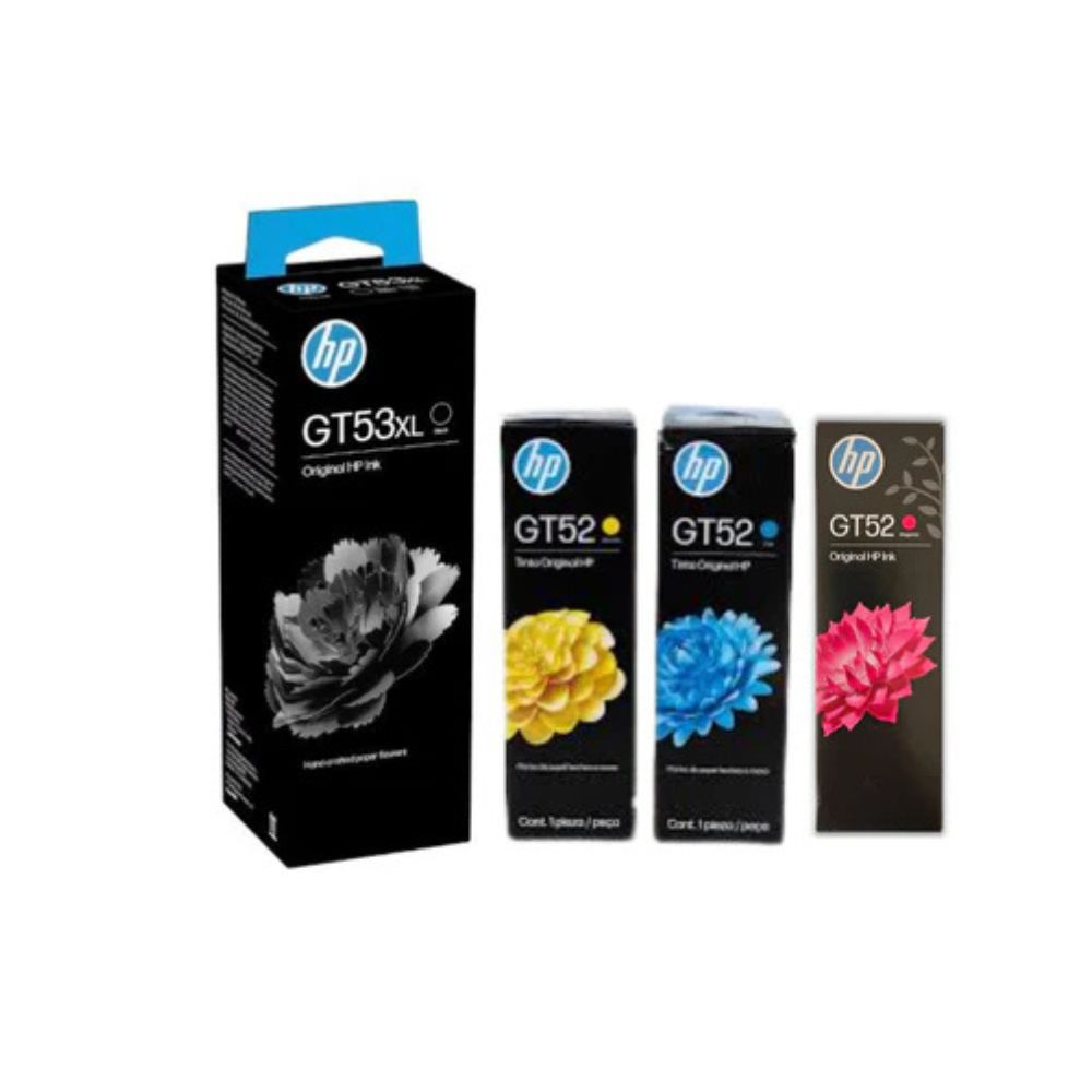HP GT53 XL and GT52 Genuine 4-Color Ink set for HP Ink Tank Printers