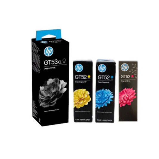 HP GT53 XL and GT52 Genuine 4-Color Ink set for HP Ink Tank Printers