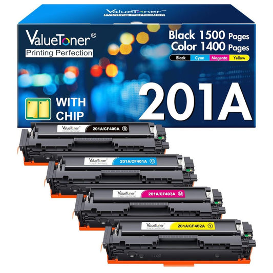 201A 4-Color Set Toner Cartridges for HP Colour LaserJet Pro M252, M274 and M277