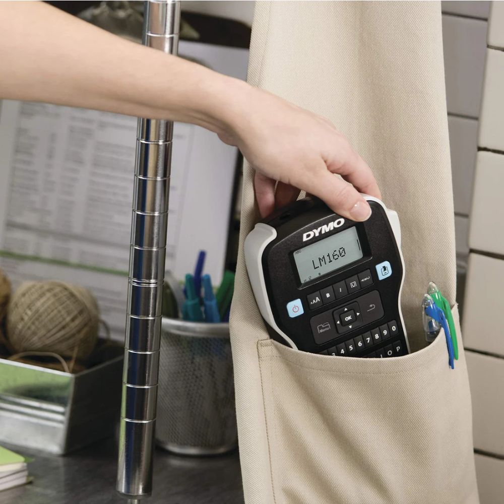DYMO LM 160 Label Maker with English Keypad with 12 mm Compatible Tape and 6pcs AAA Batteries